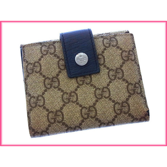 Gucci beige GG Blue Wallet Navy accessory - Picture 1 of 6